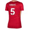 Köpa Billiga Dam Liverpool Hemmatröja 2024/25 Ibrahima Konate 5 Kortärmad