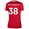 Köpa Billiga Dam Liverpool Hemmatröja 2024/25 Ryan Gravenberch 38 Kortärmad