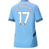 Köpa Billiga Dam Manchester City Hemmatröja 2024/25 Kevin De Bruyne 17 Kortärmad