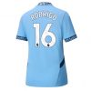 Köpa Billiga Dam Manchester City Hemmatröja 2024/25 Rodri Hernandez 16 Kortärmad