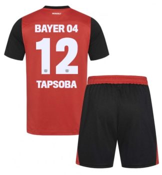 Köpa Billiga Barn Bayer 04 Leverkusen Hemmatröja 2024/25 Edmond Tapsoba 12 Kortärmad (+ Korta byxor)