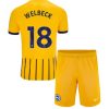 Köpa Billiga Barn Brighton & Hove Albion FC Bortatröja 2024/25 Danny Welbeck 18 Kortärmad (+ Korta byxor)