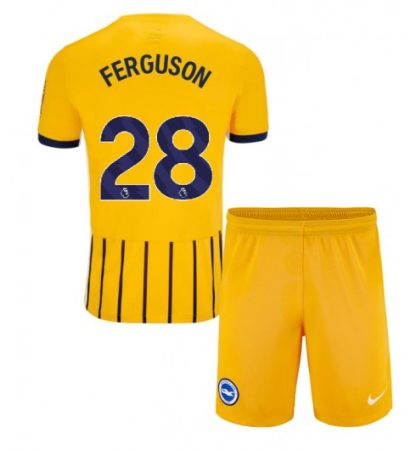 Köpa Billiga Barn Brighton & Hove Albion FC Bortatröja 2024/25 Evan Ferguson 28 Kortärmad (+ Korta byxor)