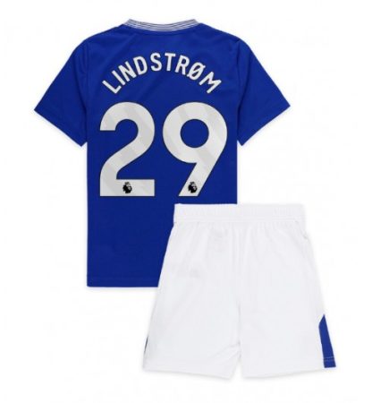 Köpa Billiga Barn Everton Hemmatröja 2024/25 Jesper Lindstrom 29 Kortärmad (+ Korta byxor)