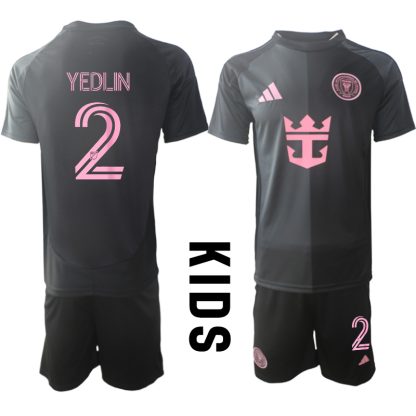 Köpa Fotbollströjor För Barn Inter Miami CF Bortatröja 2025/26 DeAndre Yedlin 2 Fotbollssats Kortärmad (+ Shorts)