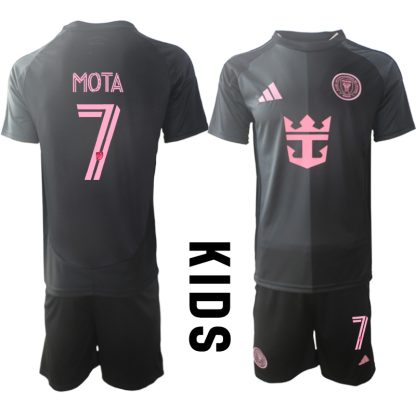 Köpa Fotbollströjor För Barn Inter Miami CF Bortatröja 2025/26 Jean Mota 7 Fotbollssats Kortärmad (+ Shorts)