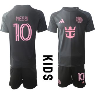 Köpa Fotbollströjor För Barn Inter Miami CF Bortatröja 2025/26 Lionel Messi 10 Fotbollssats Kortärmad (+ Shorts)
