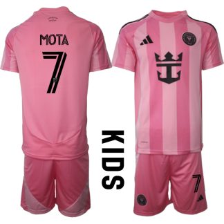 Köpa Fotbollströjor För Barn Inter Miami CF Hemmatröja 2025/26 Jean Mota 7 Fotbollssats Kortärmad (+ Shorts)