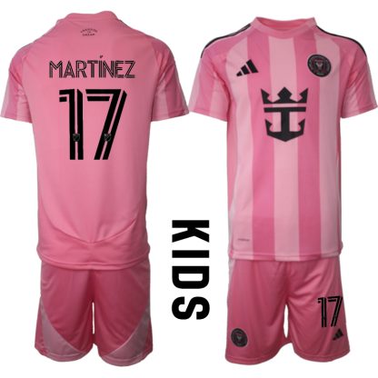 Köpa Fotbollströjor För Barn Inter Miami CF Hemmatröja 2025/26 Josef Martínez 17 Fotbollssats Kortärmad (+ Shorts)