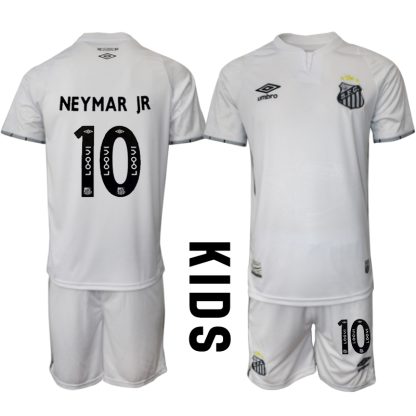 Köpa Fotbollströjor För Barn Santos FC Hemmatröja 2025/26 Neymar Jr 10 Kortärmad (+ Korta byxor)