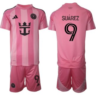 Köpa Fotbollströjor För Herr Inter Miami CF Hemmatröja 2025/26 Luis Suárez 9 Kortärmad (+ Korta byxor)