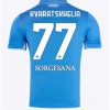 Köpa Fotbollströjor För Herr SSC Napoli Hemmatröja 2024/25 Khvicha Kvaratskhelia 77 Kortärmad