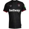 Köpa Fotbollströjor För Herr West Ham United Bortatröja 2024/25 Mohammed Kudus 14 Kortärmad-1