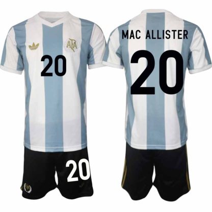 Köp Argentina Specialutgåva 50-årsjubileum fotbollsset Alexis Mac Allister 20 Kortärmad (+ Korta byxor)