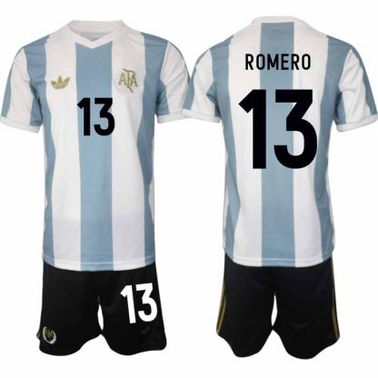 Köp Argentina Specialutgåva 50-årsjubileum fotbollsset Cristian Romero 13 Kortärmad (+ Korta byxor)