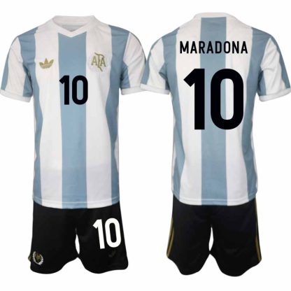 Köp Argentina Specialutgåva 50-årsjubileum fotbollsset Diego Maradona 10 Kortärmad (+ Korta byxor)