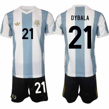 Köp Argentina Specialutgåva 50-årsjubileum fotbollsset Paulo Dybala #21 Kortärmad (+ Korta byxor)
