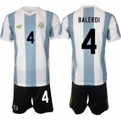 Köp Argentinas landslag 50-årsjubileums specialutgåva fotbollsset Leonardo Balerdi 4 Kortärmad (+ Korta byxor)