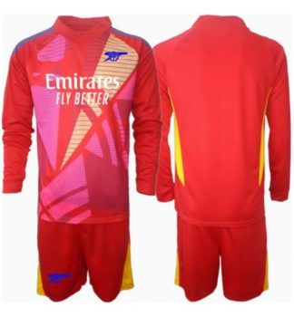 Köp Barn Arsenal Målvakt Bortatröja 2024/25 Fotbollsklädset Långärmad Tröja + Shorts