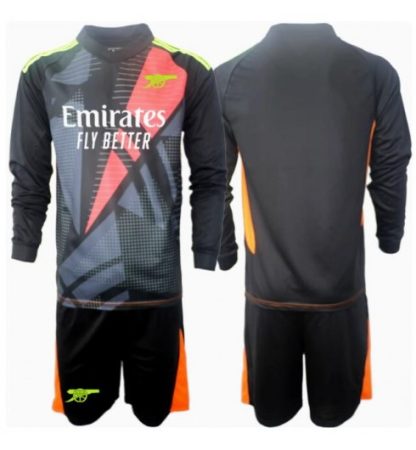 Köp Barn Arsenal Målvakt Tredjetröja 2024/25 Fotbollsklädset Långärmad Tröja + Shorts