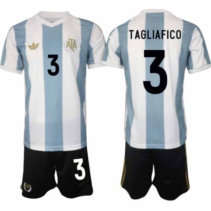 Köp Argentinas landslag 50-årsjubileums specialutgåva fotbollsset Nicolas Tagliafico #3 Kortärmad (+ Korta byxor)
