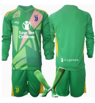 Köp Barn Juventus Målvakt Bortatröja 2024/25 Fotbollsklädset Långärmad Tröja + Shorts