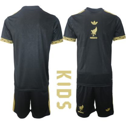 Köp Barn Mexiko Fotbollströja 2025 Gold Cup Fotbollssats Kortärmad (+ Shorts)