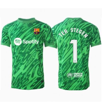 Köp Herr Barcelona Målvakt Hemmatröja 2024/25 Ter Stegen #1 Kortärmad Fotbollströjor