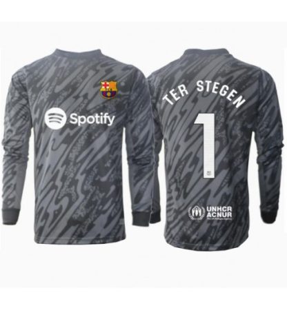 Köp Herr Barcelona Målvakt Tredjetröja 2024/25 Ter Stegen #1 Långärmad Fotbollströjor