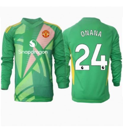 Köp Herr Manchester United Målvakt Tredjetröja 2024/25 Andre Onana #24 Långärmad Fotbollströjor