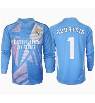 Köp Herr Real Madrid Målvakt Hemmatröja 2024/25 Thibaut Courtois #1 Långärmad Fotbollströjor