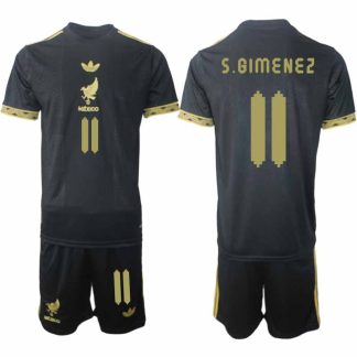 Köp Mexiko 2025 Gold Cup Fotbollströja Herr Santiago Gimenez 11 Fotbollsklädset Kortärmad + Shorts