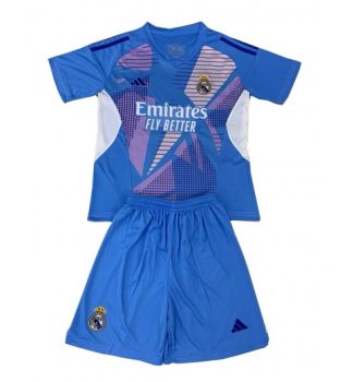 Köp Real Madrid Barn Målvakt Hemmatröja 2024/25 Fotbollsklädset Kortärmad Tröja + Shorts
