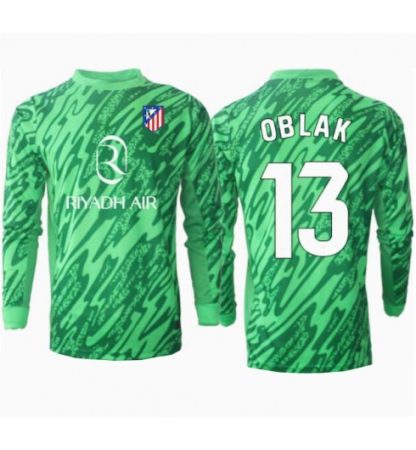 Köpa Fotbollströjor För Herr Atlético Madrid Målvakt Bortatröja 2024/25 Jan Oblak 13 Långärmad Målvaktströja