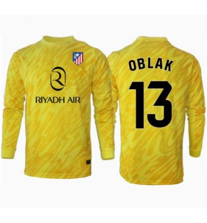 Köpa Fotbollströjor För Herr Atlético Madrid Målvakt Tredjetröja 2024/25 Jan Oblak 13 Långärmad Målvaktströja