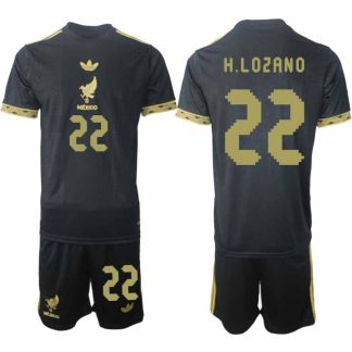 Köp Mexiko 2025 Gold Cup Fotbollströja Herr Hirving Lozano 22 Fotbollsklädset Kortärmad + Shorts