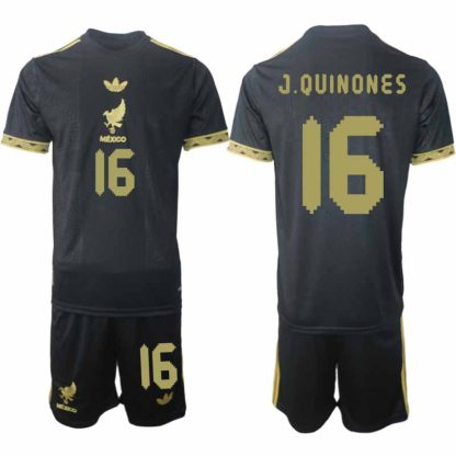 Köp Mexiko 2025 Gold Cup Fotbollströja Herr Julián Quiñones 16 Fotbollsklädset Kortärmad + Shorts