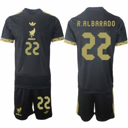 Köp Mexiko 2025 Gold Cup Fotbollströja Herr Roberto Alvarado 22 Fotbollsklädset Kortärmad + Shorts
