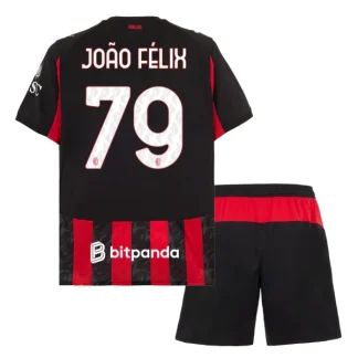 AC Milan Barn Hemmaställ 2025/26 – João Félix #79 – Kortärmad Fotbollströja + Shorts