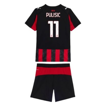 AC Milan Barn Hemmatröja 2025/26 Christian Pulisic #11 Fotbollsställ med Shorts