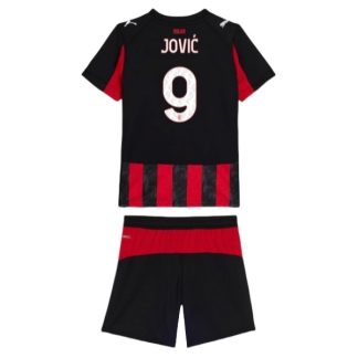 AC Milan Barn Hemmatröja 2025/26 Luka Jović #9 Fotbollsställ med Shorts