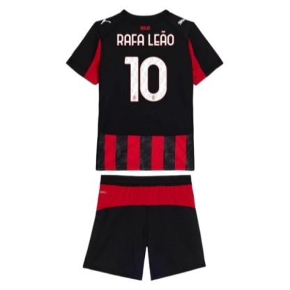 AC Milan Barn Hemmatröja 2025/26 Rafa Leão #10 Fotbollsställ med Shorts