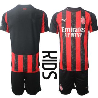 AC Milan Hemmaställ Barn 2025/26 – Kortärmad Fotbollströja + Shorts