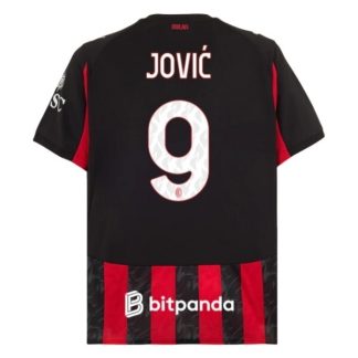 AC Milan Herr Hemmatröja 2025/26 Luka Jović #9 Kortärmad Billig Fotbollströja