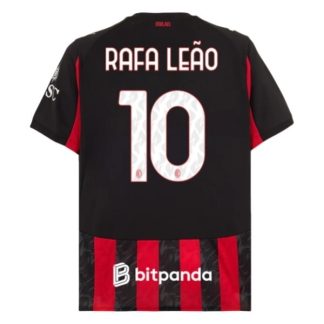 AC Milan Herr Hemmatröja 2025/26 Rafa Leão #10 Kortärmad Billig Fotbollströja