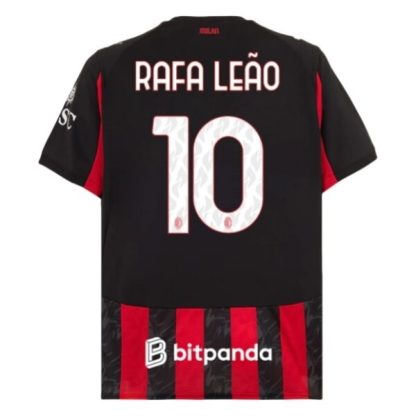 AC Milan Herr Hemmatröja 2025/26 Rafa Leão #10 Kortärmad Billig Fotbollströja