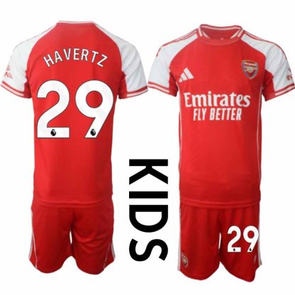 Arsenal Barn Hemmatröja 2025/26 Kai Havertz 29 Kortärmad Fotbollsställ med Shorts