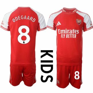 Köp Arsenal Barn Hemmatröja 2025/26 Martin Odegaard 8 Fotbollsställ Kortärmad (+ Korta byxor)