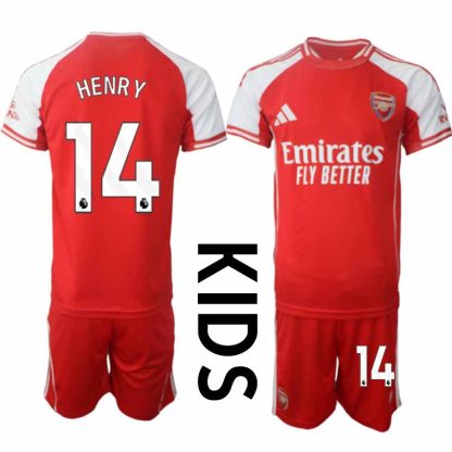 Arsenal Barn Hemmatröja 2025/26 Thierry Henry 14 Kortärmad Fotbollsställ med Shorts