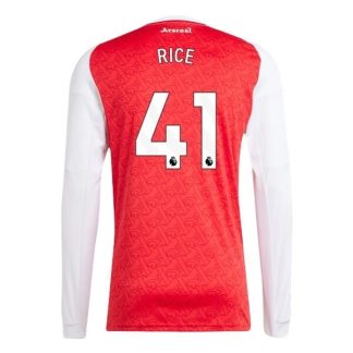 Arsenal Herr Hemmatröja 2025/26 Declan Rice #41 Långärmad Billig Fotbollströja